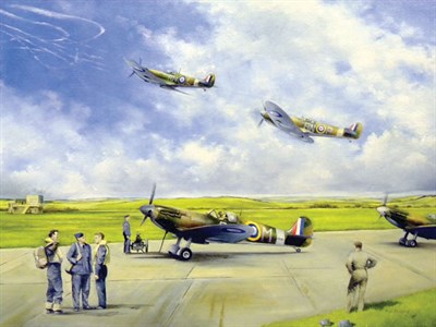 Lot 510 - 'Newcomers' Spitfire Original Artwork by Murray