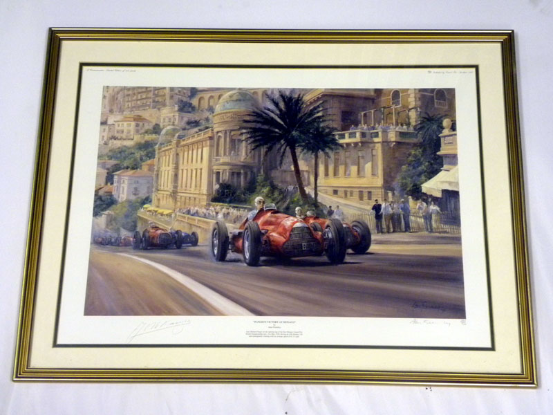 Lot 514 - Fangio's Victory At Monaco Alan Fearnley