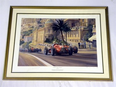 Lot 514 - Fangio's Victory At Monaco Alan Fearnley