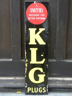 Lot 7 - KLG Plugs Enamel Sign
