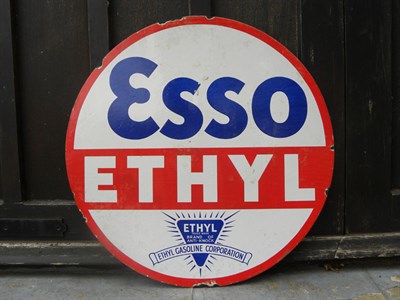 Lot 22 - 'Esso Ethyl' Enamel Sign