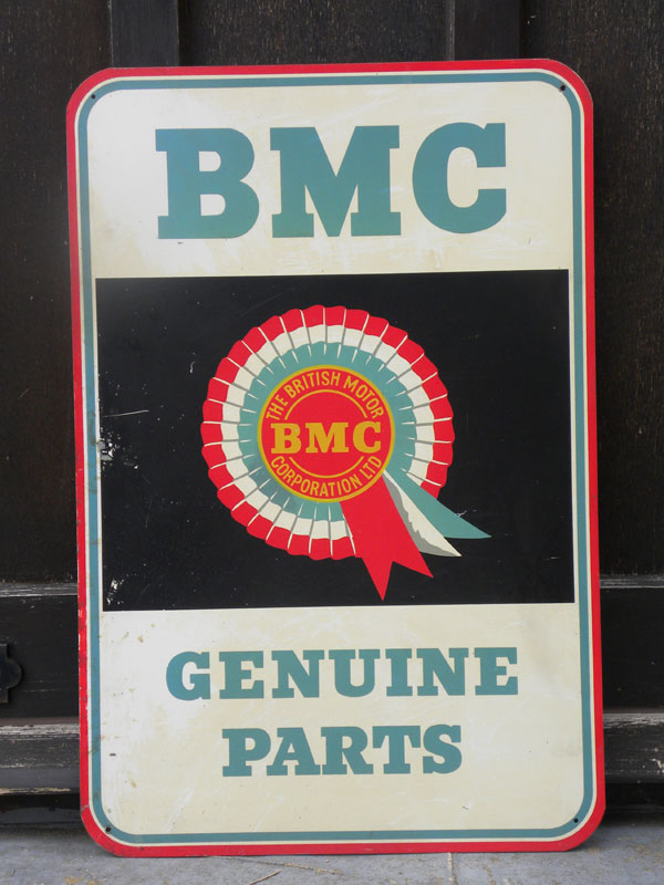 Lot 25 - BMC 'Genuine Parts' Tin Advertising Sign