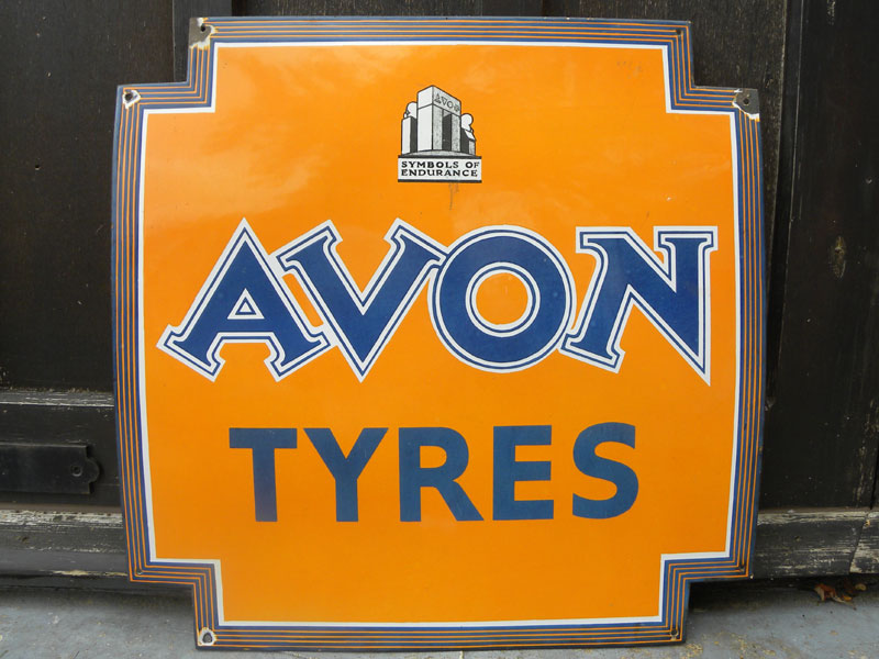 Lot 34 - Avon Tyres Enamel Sign