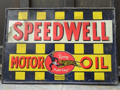 Lot 35 - Speedwell Motor Oil Advertising Sign