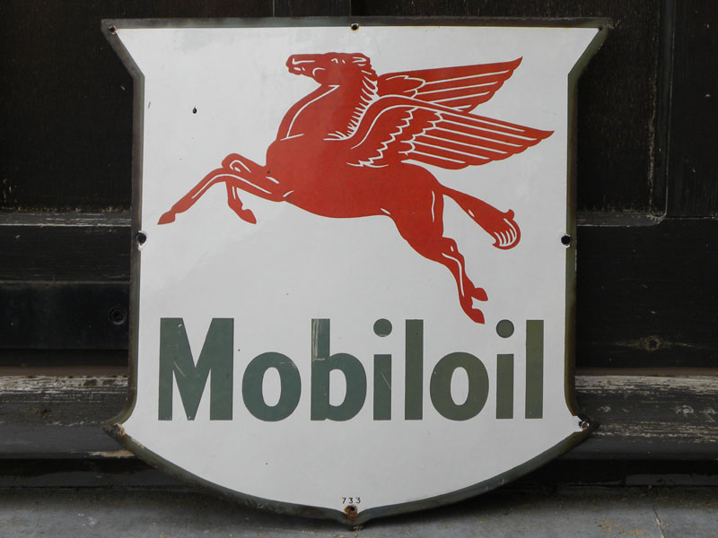 Lot 51 - Mobiloil Enamel Sign
