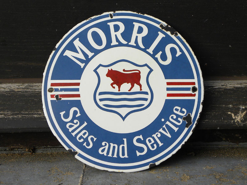 Lot 58 - Morris 'Sales & Service' Enamel Sign