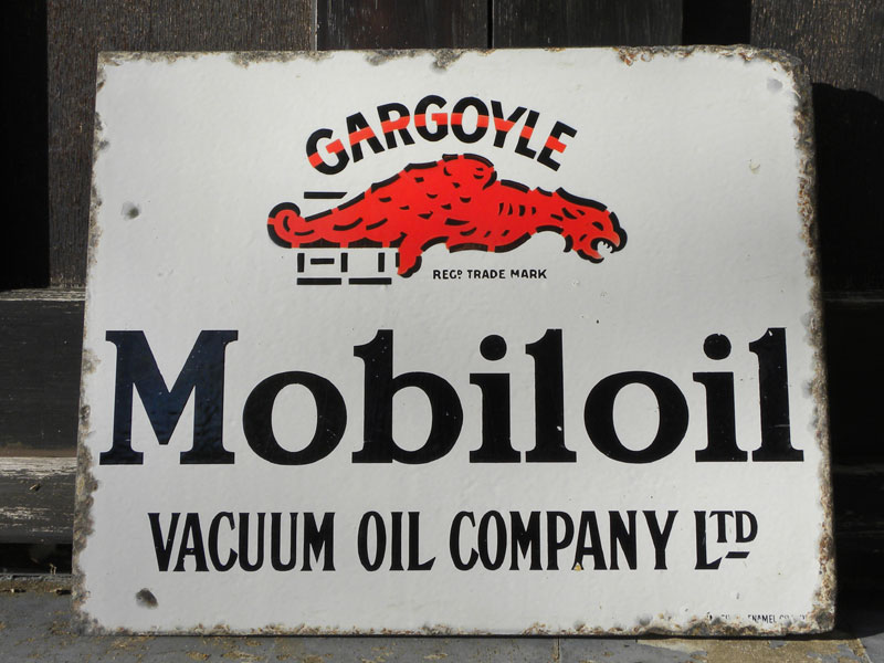 Lot 59 - Mobiloil Gargoyle Enamel Sign