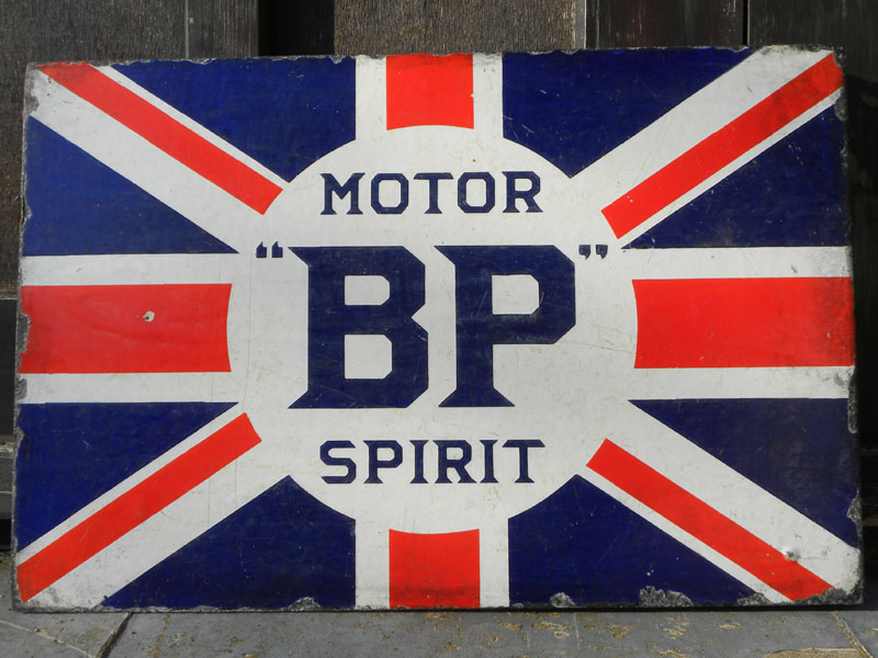 Lot 60 - BP 'Motor Spirit' Enamel Sign