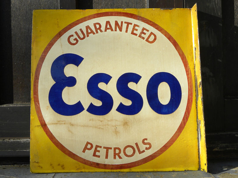 Lot 61 - 'Guaranteed Esso Petrols' Enamel Sign