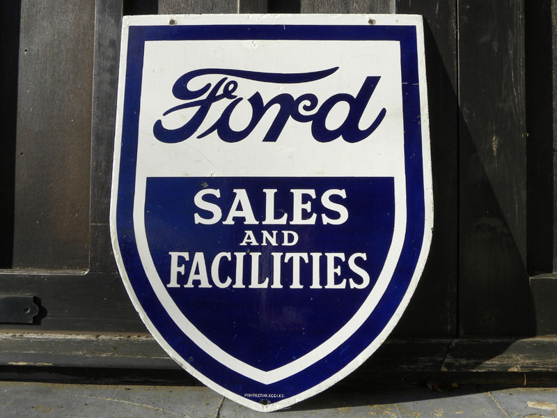 Lot 64 - 'Ford Sales & Facilities' Enamel Sign