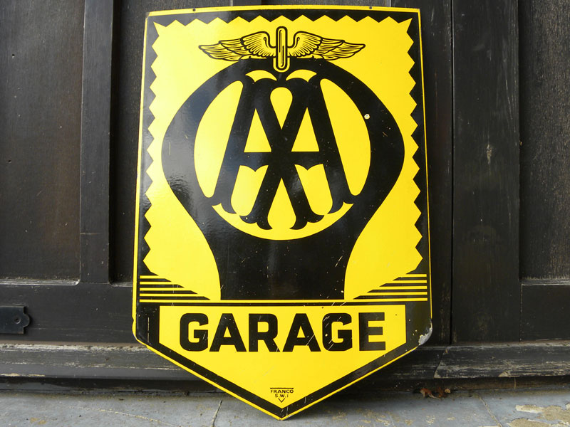 Lot 67 - AA 'Garage' Enamel Sign