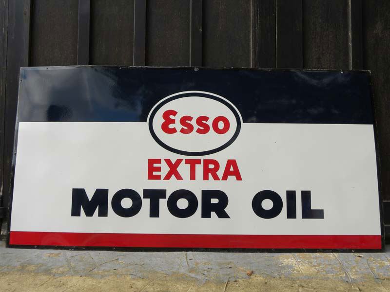 Lot 74 - Esso Extra Motor Oil Enamel Sign