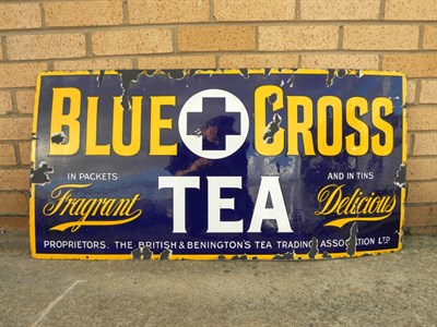 Lot 126 - Two 'Blue Cross' Tea Enamel Signs