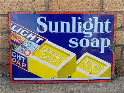 Lot 129 - Sunlight Soap 'Packet' Enamel Sign
