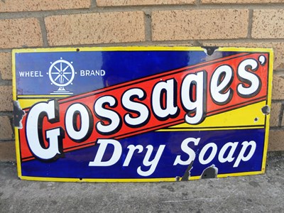 Lot 130 - 'Gossage's Dry Soap' Enamel Sign