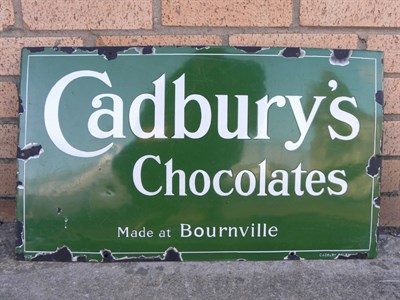 Lot 132 - Cadbury's Chocolates Enamel Sign