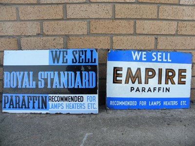Lot 139 - Two Paraffin Enamel Signs