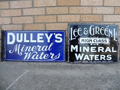 Lot 140 - Two Mineral Water Enamel Signs