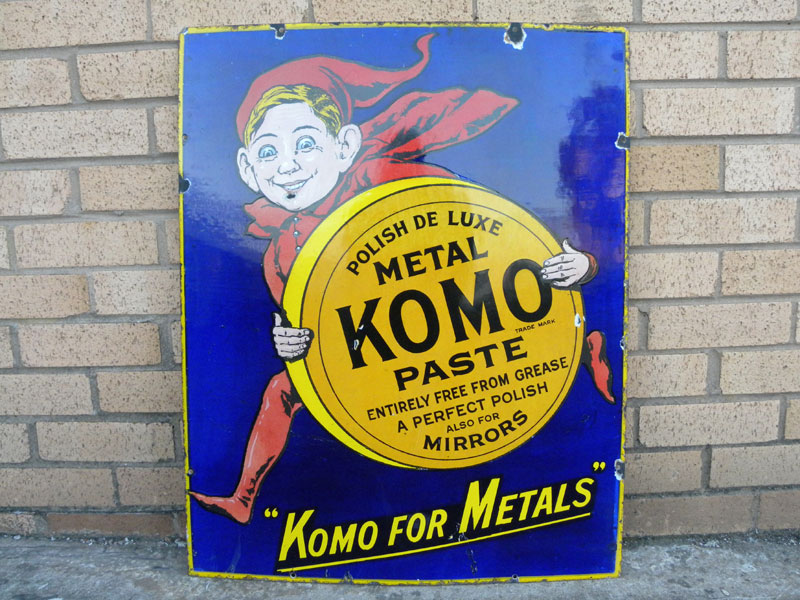 Lot 143 - 'Komo Paste' Enamel Sign