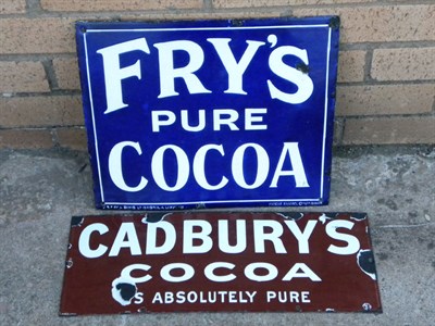 Lot 150 - Two 'Cocoa' Enamel Signs