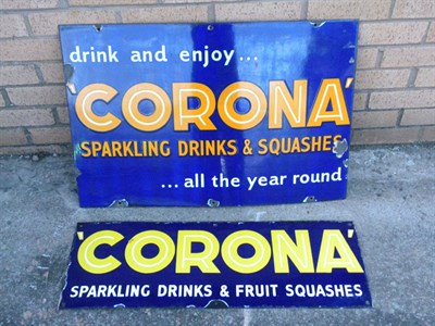 Lot 153 - Two Corona Enamel Signs