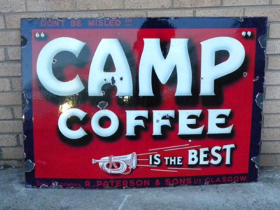 Lot 155 - 'Camp Coffee' Enamel Sign