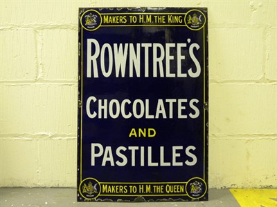 Lot 157 - 'Rowntree's' Enamel Sign