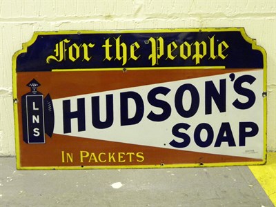 Lot 162 - Hudson's Soap Enamel Sign