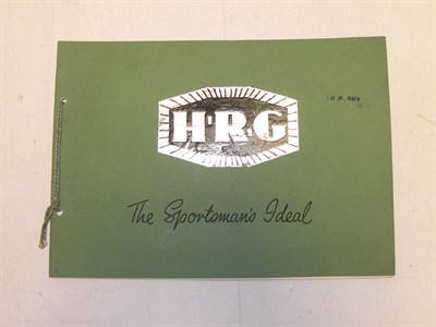 Lot 214 - Pre-War HRG Sports Car Sales Brochure