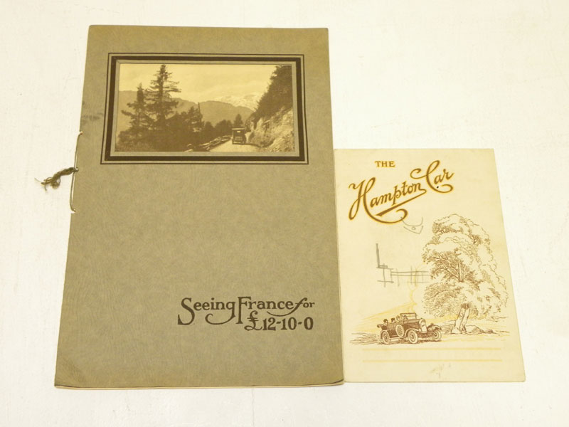 Lot 243 - Two Pre-War Hampton Cars Sales Brochures