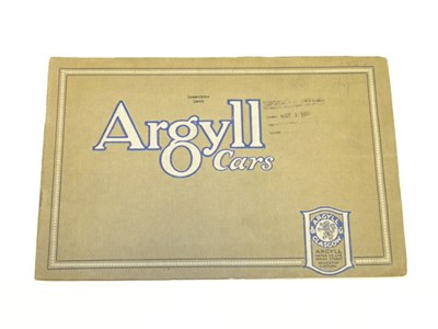 Lot 253 - Argyll Pre-War Sales Brochure