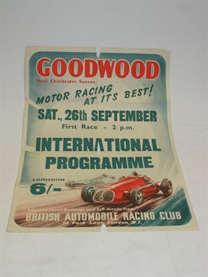 Lot 279 - A Goodwood 'International Programme' Poster