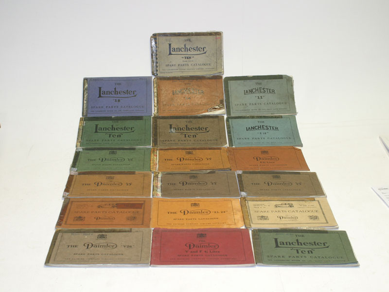 Lot 296 - Daimler/Lanchester Spare Parts Catalogues