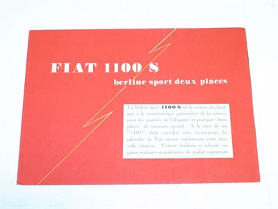 Lot 304 - Fiat 1100S Sales Brochure