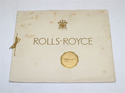 Lot 307 - A Rare Rolls-Royce Sales Catalogue