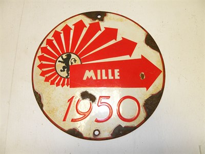 Lot 235 - A Mille Miglia Enamel Route Marker