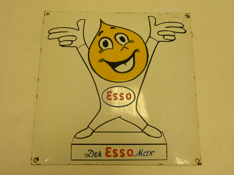 Lot 313 - Esso 'Teardrop Man' Enamel Sign