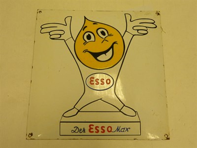 Lot 313 - Esso 'Teardrop Man' Enamel Sign