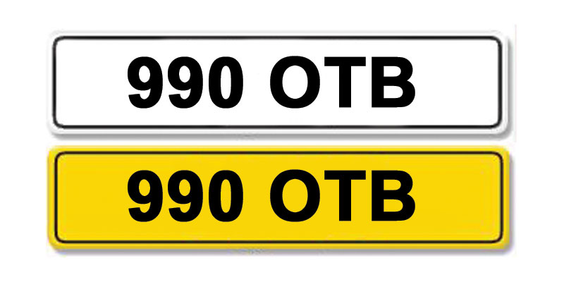 Lot 3 - Registration Number 990 OTB