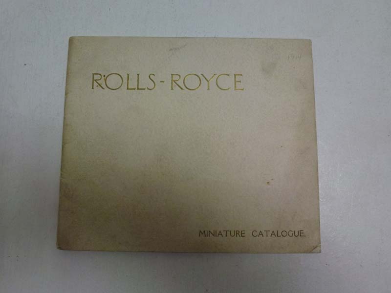 Lot 10 - Pre-War Rolls-Royce Miniature Catalogue