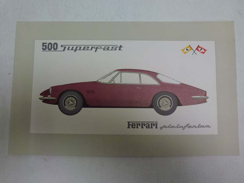 Lot 16 - Ferrari 500 Superfast Pininfarina Sales Card