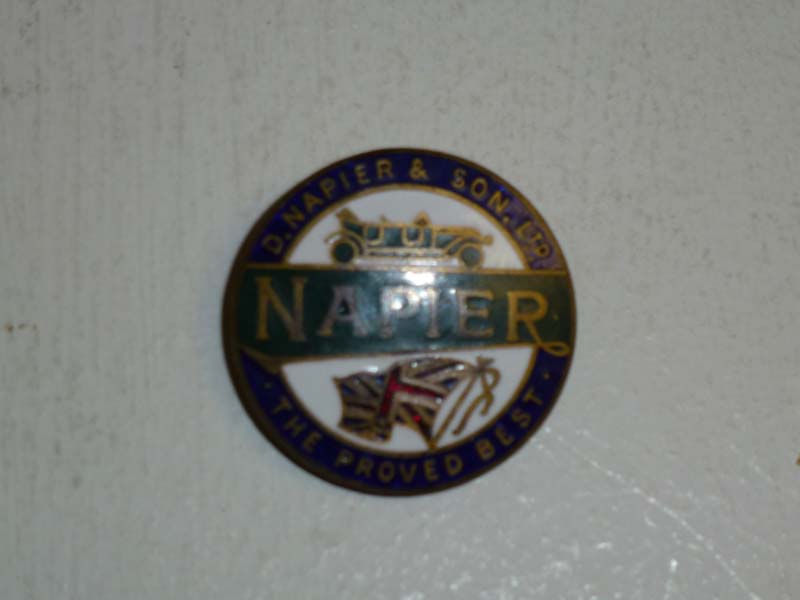 Lot 55 - A Napier Lapel Badge
