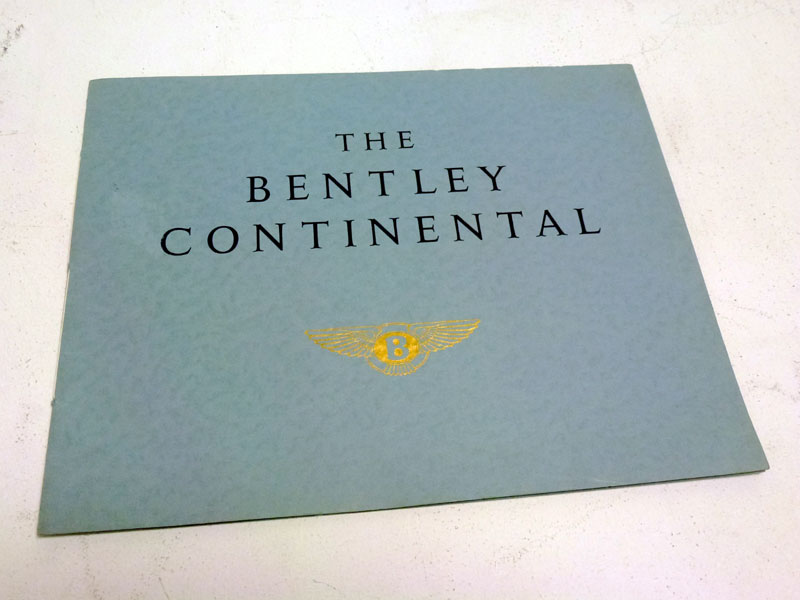 Lot 37 - Bentley Continental Sales Brochure