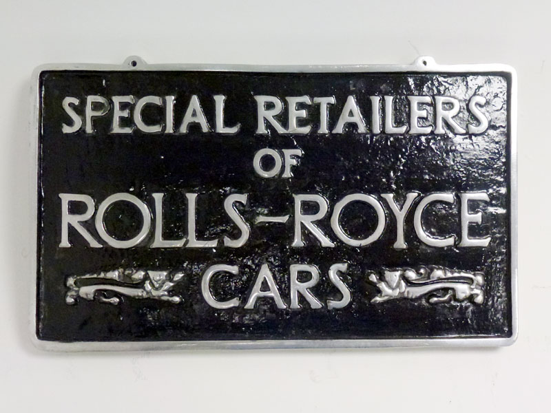 Lot 20 - Rolls-Royce Cast Aluminium Hanging Sign