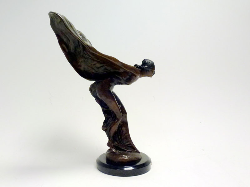 Lot 22 - Bronze Flying Lady / Spirit of Ecstasy Statue