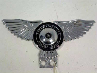 Lot 191 - Rolls-Royce Limited Owners Club Badge