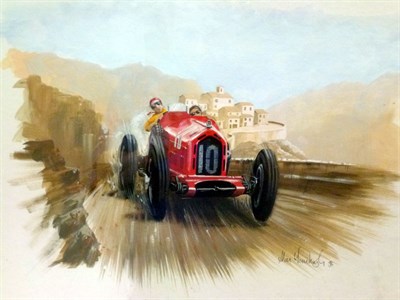 Lot 155 - Tazio Nuvolari/Alfa Romeo Original Artwork