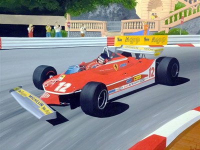 Lot 159 - Ferrari/Villeneuve Original Artwork