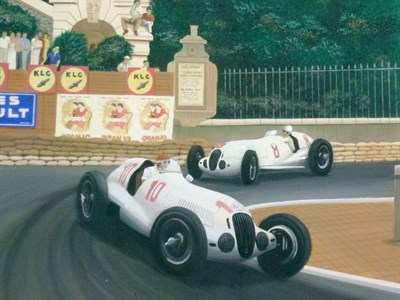 Lot 186 - Mercedes-Benz W125 at Monaco Original Artwork