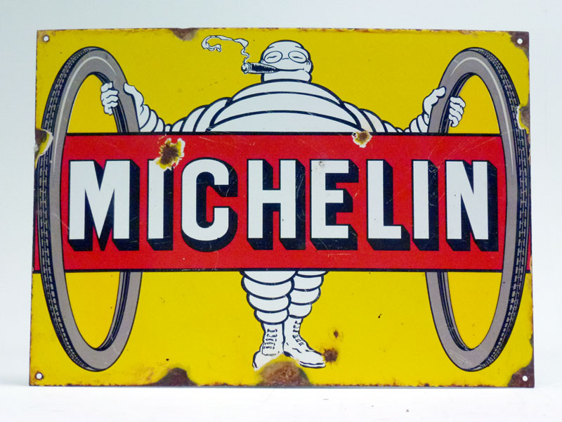 Lot 80 - 1920's Michelin Tyres Pictorial Enamel Sign
